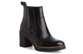 Tamaris Δερμάτινο Μποτάκι 1-25380-43 003 Black Leather