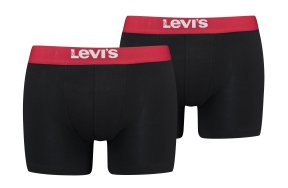 Levi's® Σετ 2 Ανδρικά Εσώρουχα Boxer Brief 701222842 008 Black/Red