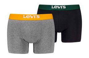 Levi's® Σετ 2 Ανδρικά Εσώρουχα Boxer Brief 701222842 017 Grey/Black