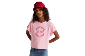 Tommy Hilfiger Παιδικό T-Shirt Για Κορίτσια KG0KG08295 TPF Ροζ