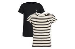 Calvin Klein Set 2 Παιδικά T-Shirt Για Κορίτσια IG0IG02799 0AC Μπεζ/Μαύρο