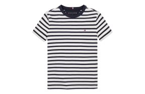 Tommy Hilfiger Παιδικό T-Shirt Για Αγόρια KB0KB06879 0A4 Λευκό/Μπλε