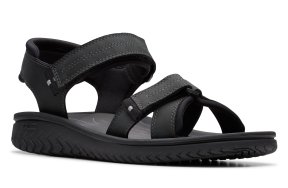 Clarks Ανδρικό Δερμάτινο Πέδιλο Wesley Shore 26182010 Black Leather