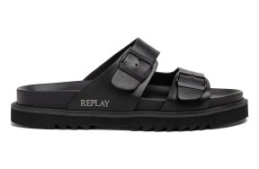 Replay Ανδρική Παντόφλα Hallan City RF5Z0001S 0003 Μαύρο