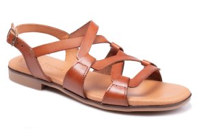 Eva Frutos Δερμάτινο Flat Πέδιλο 3080 Ταμπά