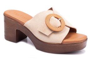 Eva Frutos Δερμάτινο Mule 5611 Μπεζ