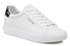 Calvin Klein Γυναικείο Δερμάτινο Sneaker HW0HW01681 0K4 Λευκό