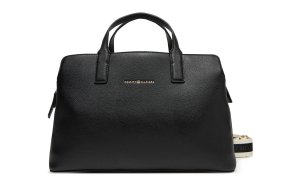 Tommy Hilfiger Γυναικεία Τσάντα Logotape Satchel AW0AW17634 BDS Μαύρο