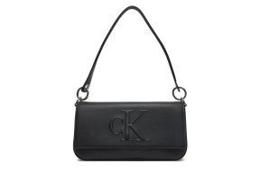 Calvin Klein Γυναικεία Τσάντα Sculpted Flap Shoulder Pouch LV04K3148G UB1 Μαύρο