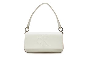 Calvin Klein Γυναικεία Τσάντα Sculpted Flap Shoulder Pouch LV04K3148G FUP Λευκό