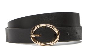 Tommy Hilfiger Γυναικεία Δερμάτινη Ζώνη Th Chic 2.5mm AW0AW17932 BDS Μαύρο