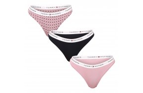 Tommy Hilfiger Σετ 3 Γυναικεία Εσώρουχα Thong UW0UW05530 0WI Πολύχρωμο