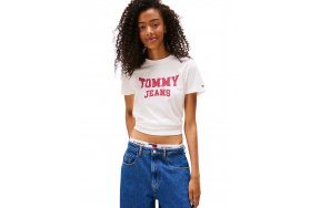 Tommy Hilfiger Γυναικείο T-Shirt DW0DW21966 YBL Εκρού