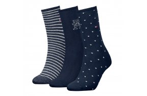 Tommy Hilfiger Σετ 3 Ζευγάρια Γυναικείες Κάλτσες 701236464 001 Μπλε