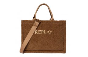 Replay Γυναικεία Τσάντα Teddy Fake Fur Tote FW3815.000 A1002A 0203 Καφέ