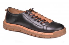 Apostolidis Shoes Δερμάτινο Παπούτσι F300 Μαύρο