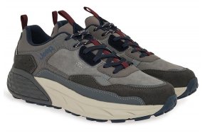 Jeep Ανδρικό Δερμάτινο Sneaker Groove JM52070A 055 Grey