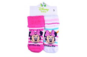 Παιδικες Καλτσες Disney Mn3477 Λευκο/Φουξια