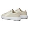 Calvin Klein Γυναικείο Δερμάτινο Sneaker Raised Cup Lace Up Nano Mono HW0HW01878 ACG Ecru