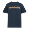 Timberland Linear Logo Short Sleeve A5UPQ 433 Regular Fit Μπλε