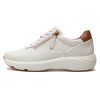 Clarks Γυναικείο Δερμάτινο Sneaker Tivoli Zip 26176650 Off White Leather