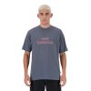 New Balance Ανδρικό T-Shirt Linear Logo Relaxed Tee MT41582 Σκούρο Γκρι
