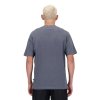 New Balance Ανδρικό T-Shirt Linear Logo Relaxed Tee MT41582 Σκούρο Γκρι
