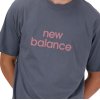 New Balance Ανδρικό T-Shirt Linear Logo Relaxed Tee MT41582 Σκούρο Γκρι