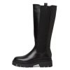 Tamaris Δερμάτινη Μπότα Flat 1-25608-43 001 Black