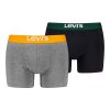Levi's® Σετ 2 Ανδρικά Εσώρουχα Boxer Brief 701222842 017 Grey/Black