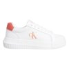 Calvin Klein Γυναικείο Δερμάτινο Sneaker YW0YW01670 0K6 Λευκό