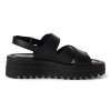 Tamaris Δερμάτινο Πέδιλο Flat 1-28704-44 003 Black Leather
