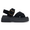 Clarks Δερμάτινη Πλατφόρμα Evamar Wish 26181199 Μαύρο