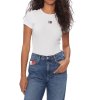 Tommy Hilfiger Γυναικείο T-Shirt Slim Badge Rib Tee DW0DW17881 YBL Λευκό