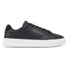 Tommy Hilfiger Ανδρικό Δερμάτινο Sneaker Th Court Lth Detail Ess FM0FM05367 BDS Μαύρο