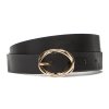 Tommy Hilfiger Γυναικεία Δερμάτινη Ζώνη Th Chic 2.5mm AW0AW17932 BDS Μαύρο